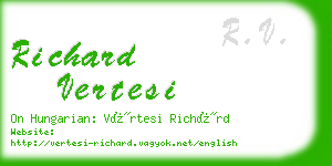 richard vertesi business card